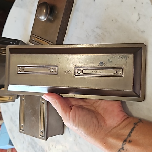 2/250  Bradley & Hubbard 4 Piece antique Neoclassic Bronze Desk Set 1910s - Picture 9 of 12